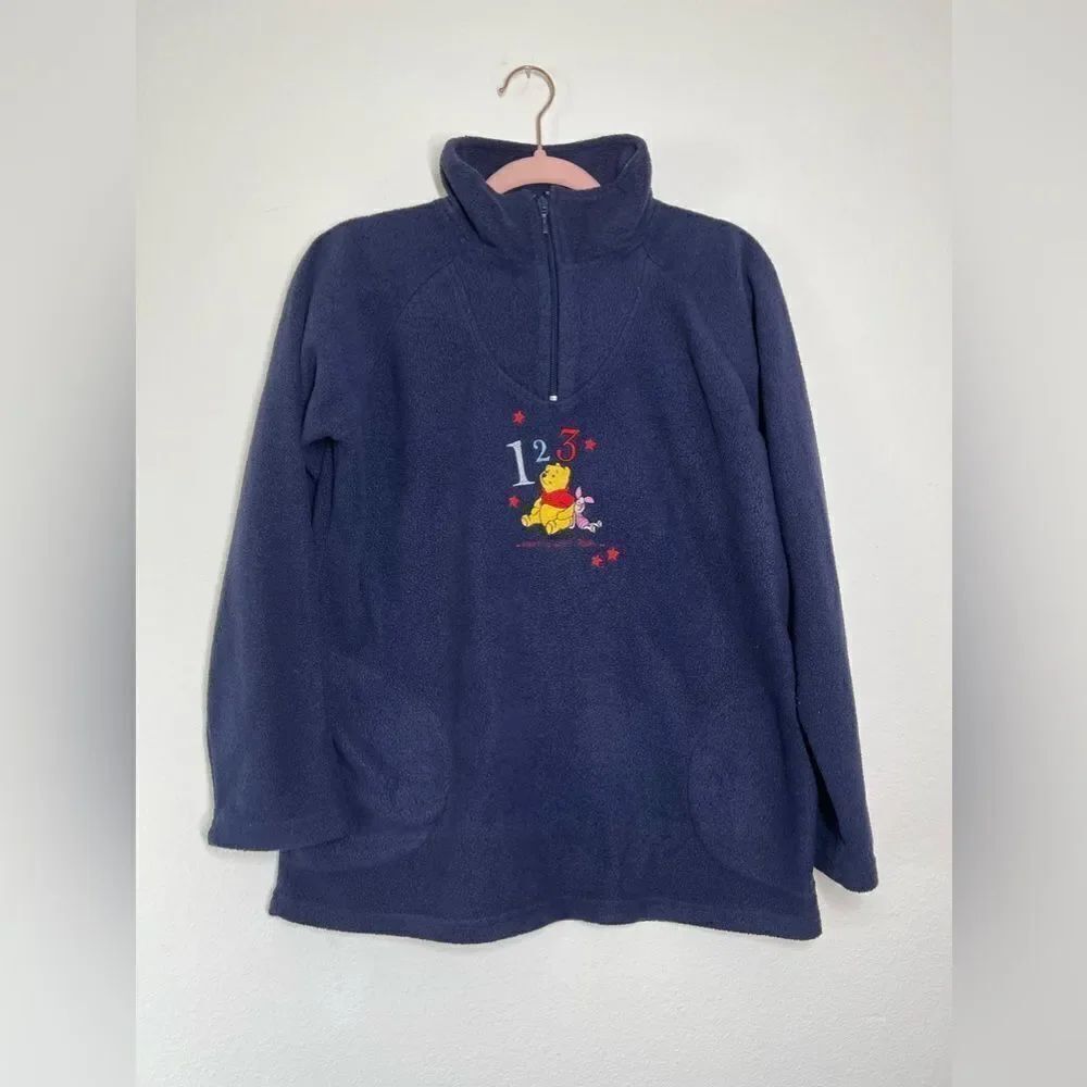 Rare Disney & C&A Fleece 1/3 zip jacket limited edition size 36-38/ S oversized